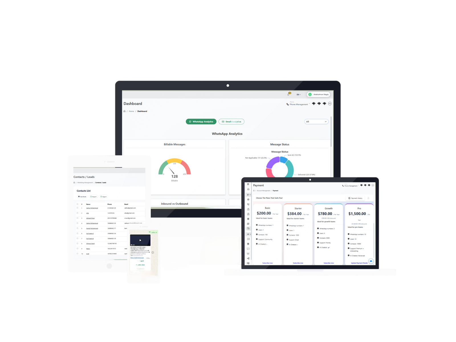 Gawab Hub Dashboards and AI Chat